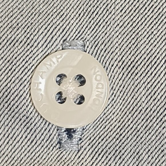 Duchamp London Mens Cotton Tailored Fit Button-Up Shirt Sz 16.5/L/42 Grey Floral - Picture 4 of 9